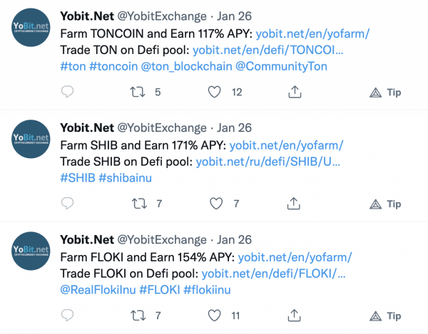 Биржа YoBit.net запустила фарминг-пулы YoFarm с годовой доходностью до 1250%